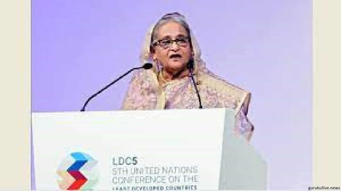 অনুদান নয়, স্বল্পোন্নত দেশগুলো আন্তর্জাতিক প্রতিশ্রুতি অনুযায়ী তাদের প্রাপ্য চায় : প্রধানমন্ত্রী